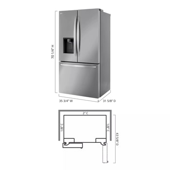 LG LCFC26XSS - French Door Refrigerator at Doraville Store